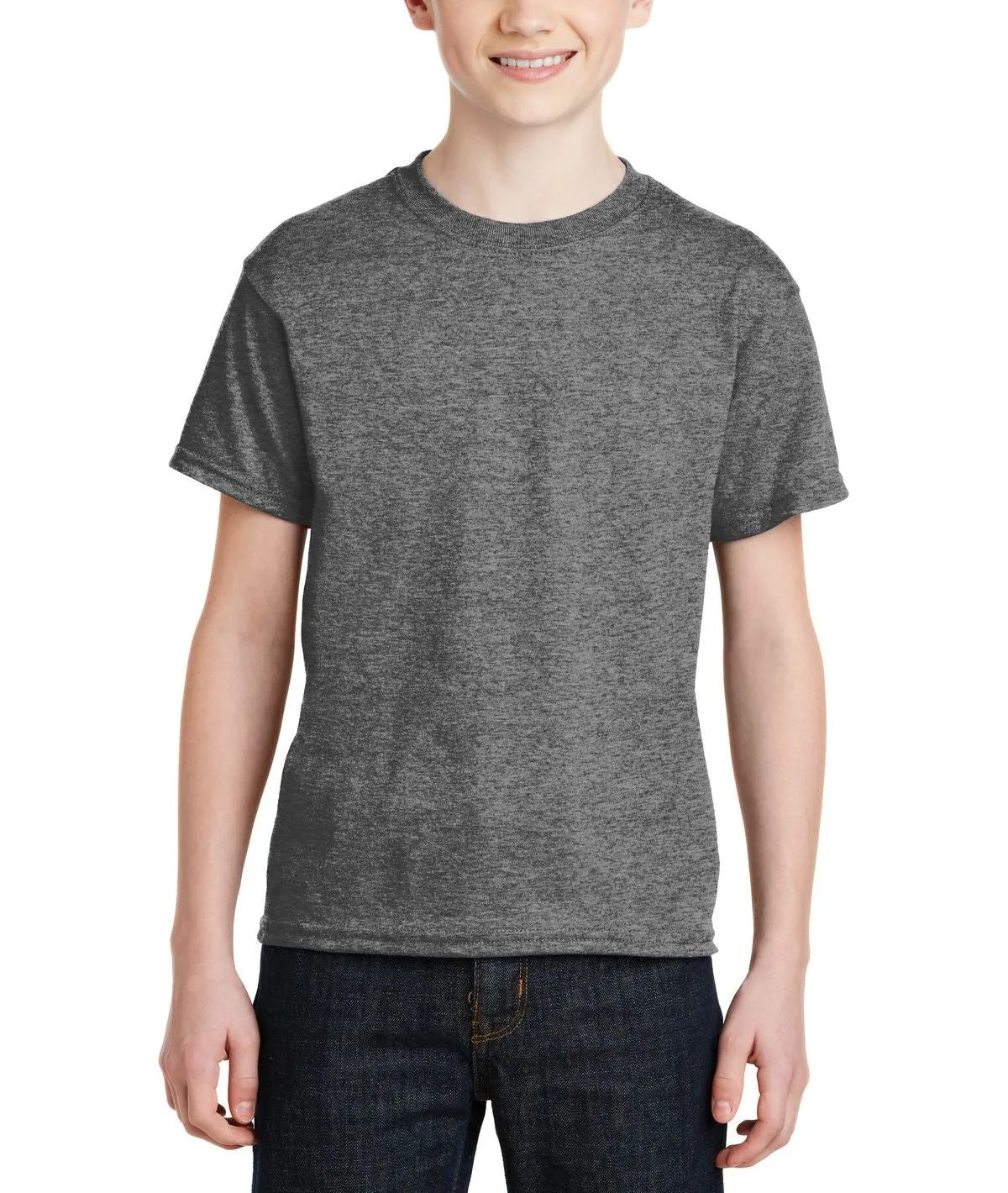 Youth Short Sleeve Crew Neck T-Shirt with Taped Neck and Shoulders