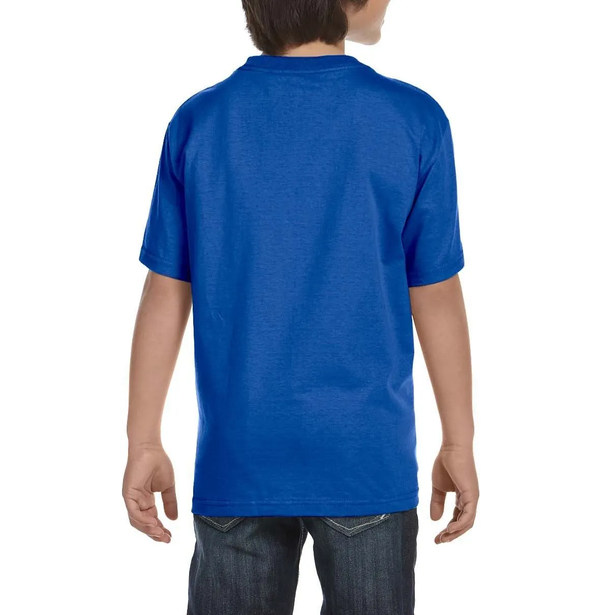 Youth Short Sleeve Crew Neck T-Shirt with Taped Neck and Shoulders