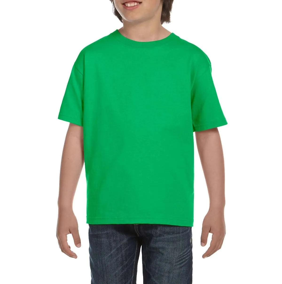 Youth Short Sleeve Crew Neck T-Shirt with Taped Neck and Shoulders
