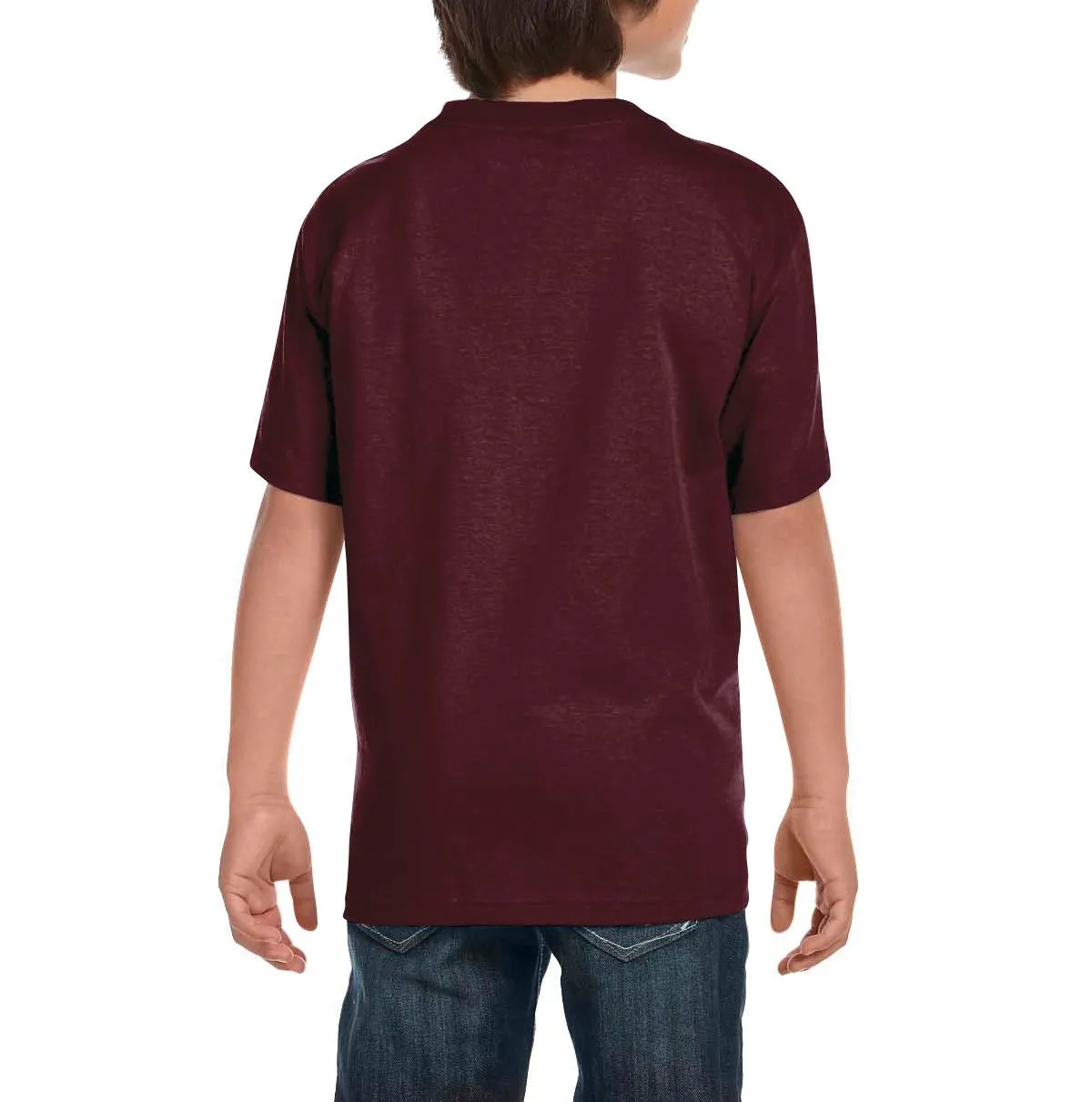 Youth Short Sleeve Crew Neck T-Shirt with Taped Neck and Shoulders