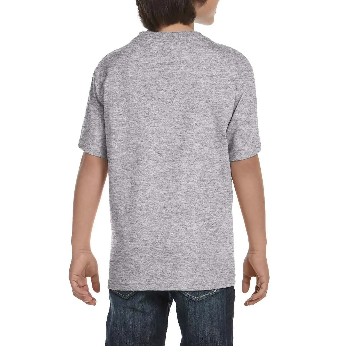Youth Short Sleeve Crew Neck T-Shirt with Taped Neck and Shoulders