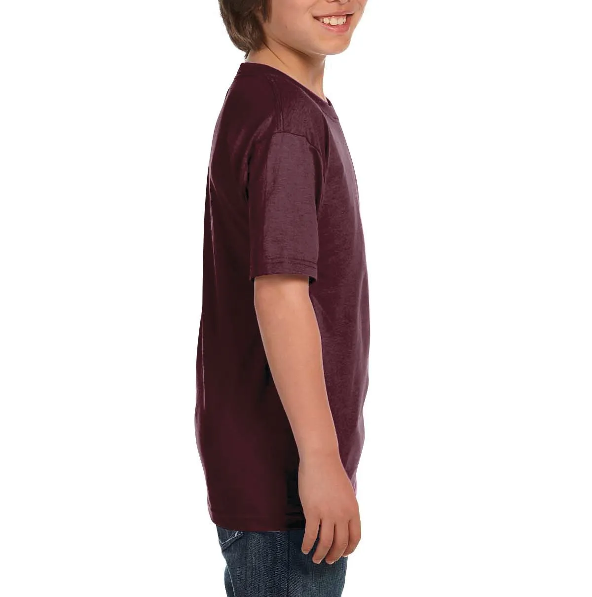 Youth Short Sleeve Crew Neck T-Shirt with Taped Neck and Shoulders