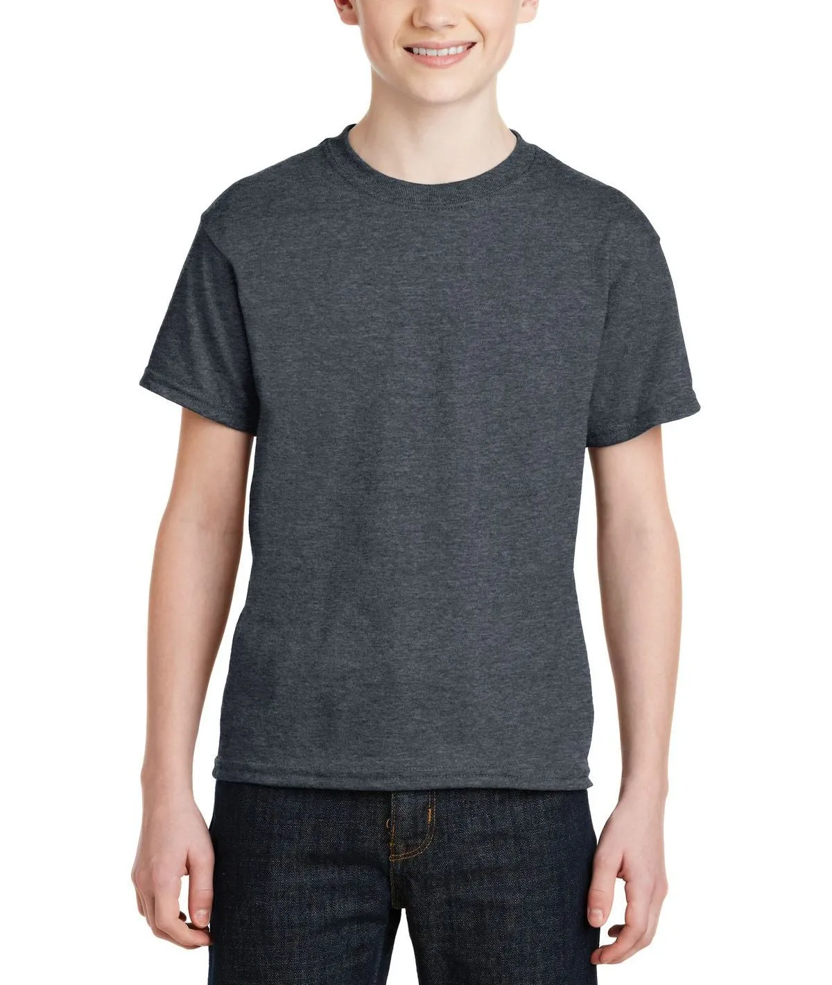 Youth Short Sleeve Crew Neck T-Shirt with Taped Neck and Shoulders
