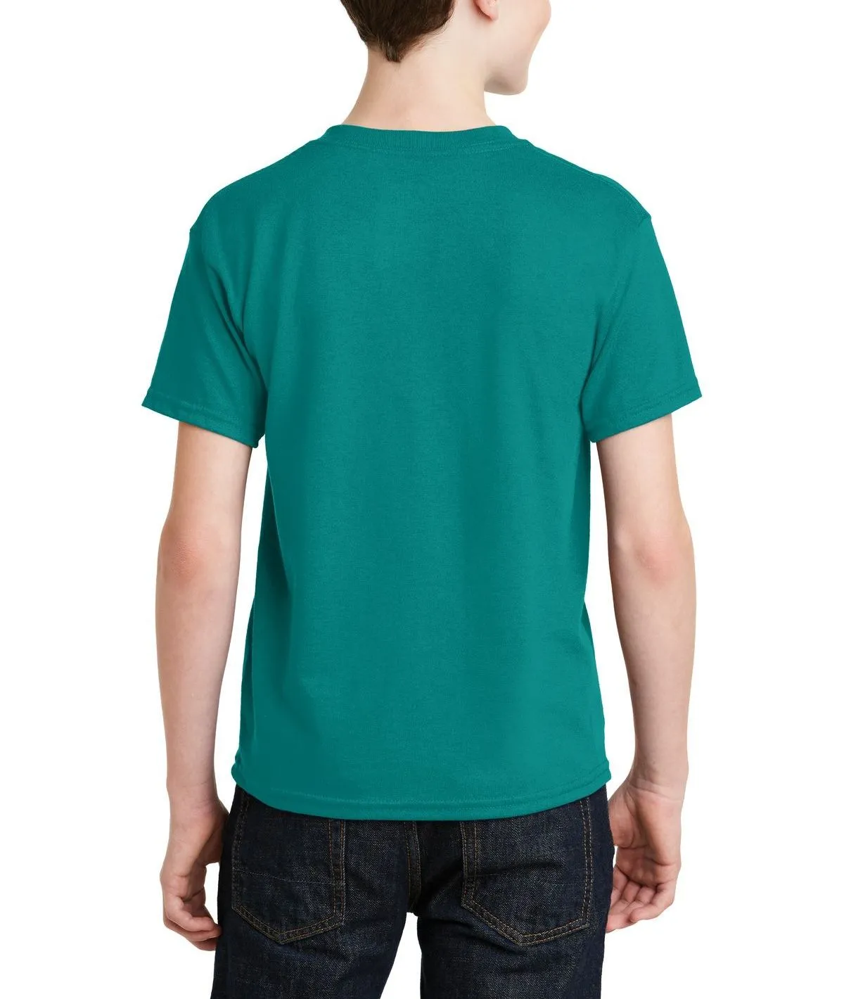 Youth Short Sleeve Crew Neck T-Shirt with Taped Neck and Shoulders