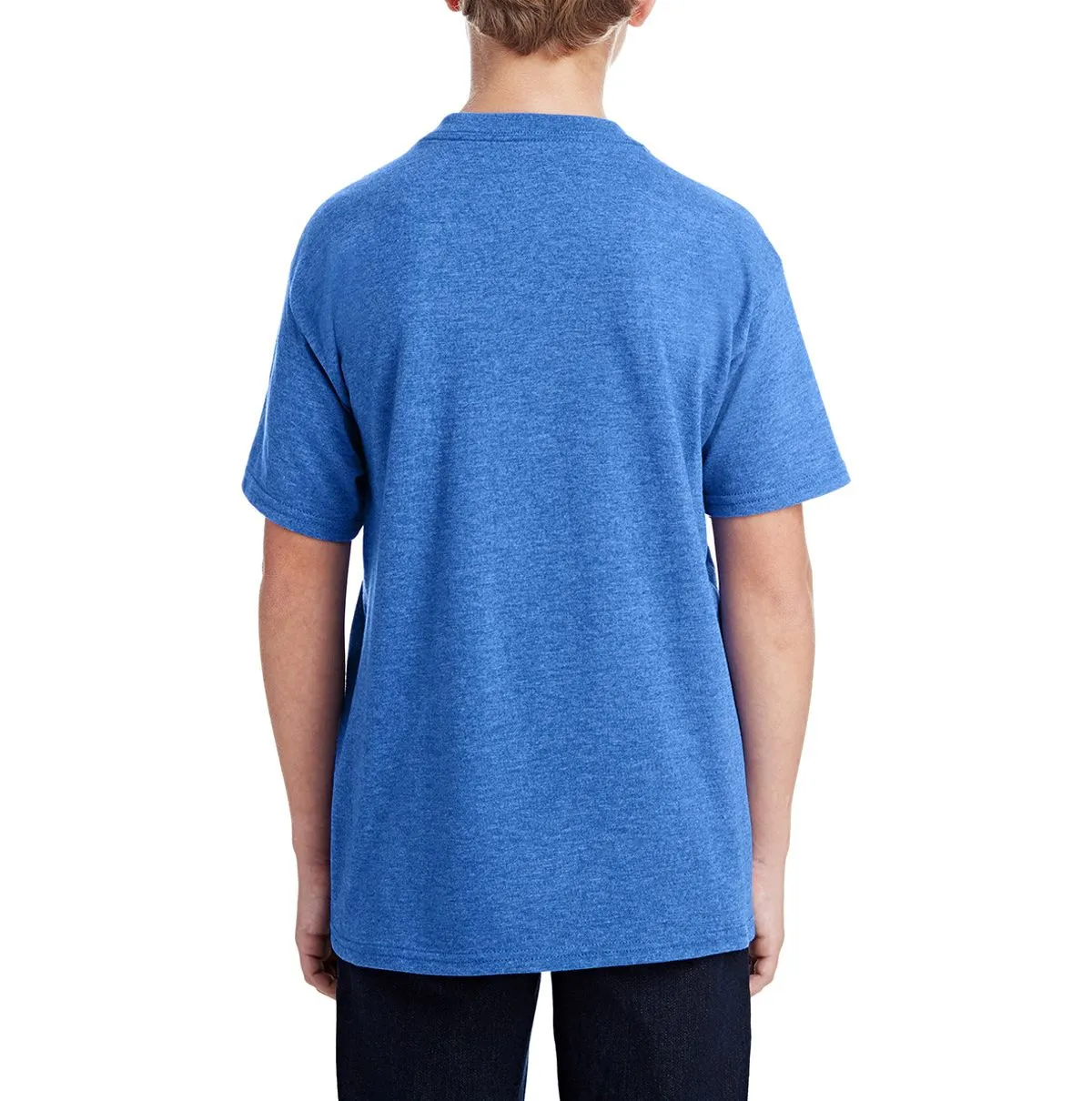 Youth Short Sleeve Crew Neck T-Shirt with Taped Neck and Shoulders