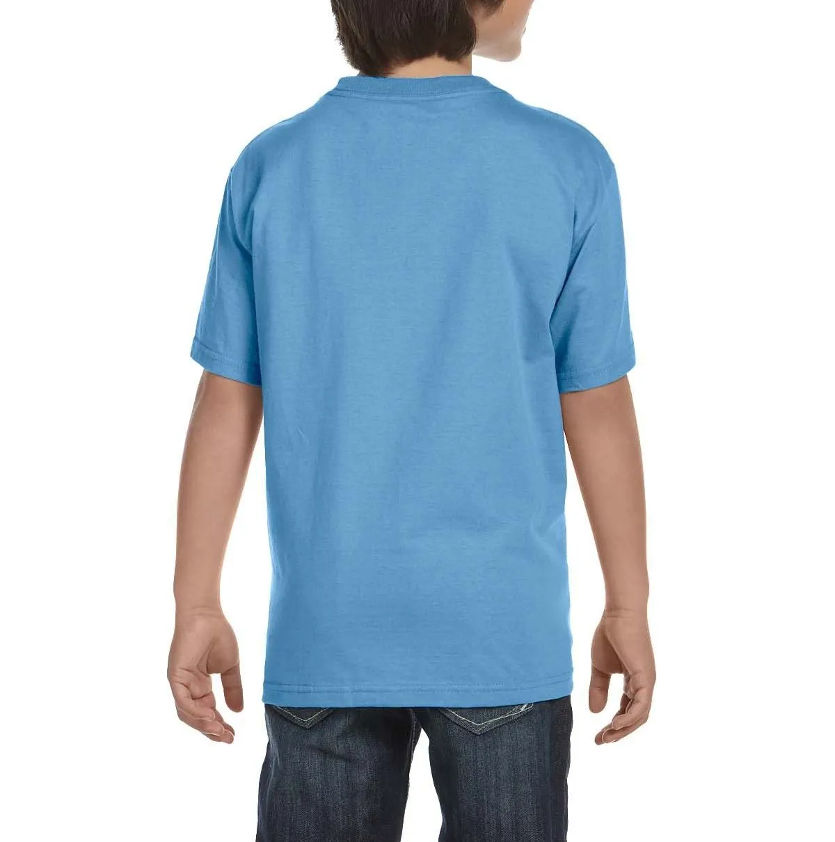 Youth Short Sleeve Crew Neck T-Shirt with Taped Neck and Shoulders
