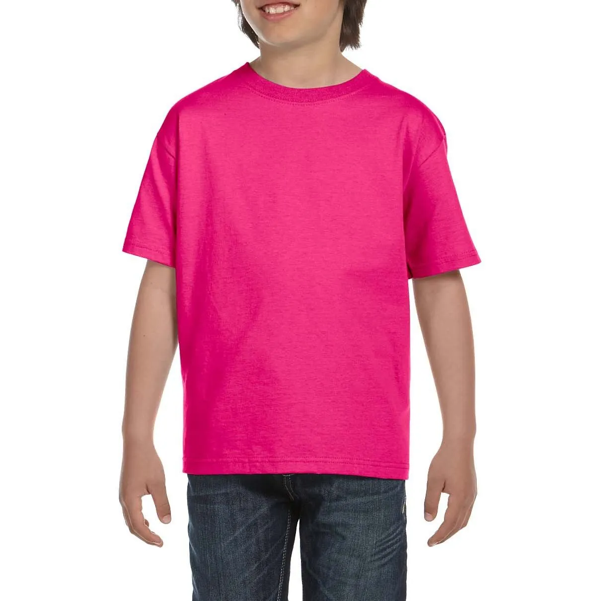 Youth Short Sleeve Crew Neck T-Shirt with Taped Neck and Shoulders