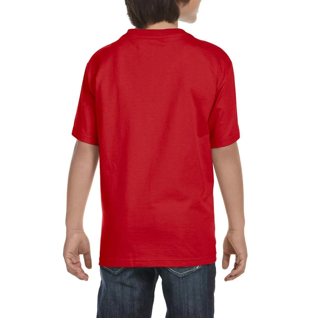 Youth Short Sleeve Crew Neck T-Shirt with Taped Neck and Shoulders