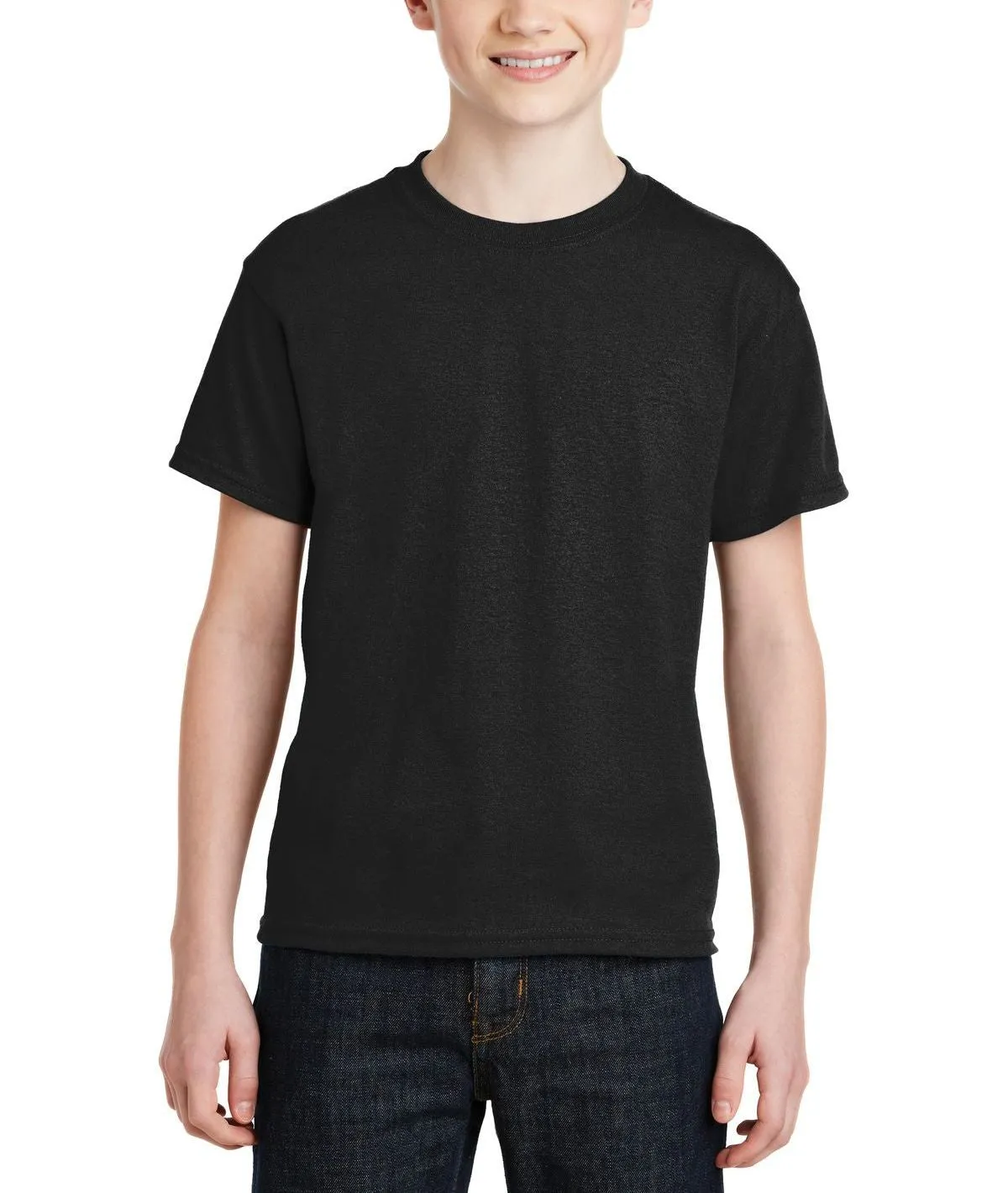 Youth Short Sleeve Crew Neck T-Shirt with Taped Neck and Shoulders