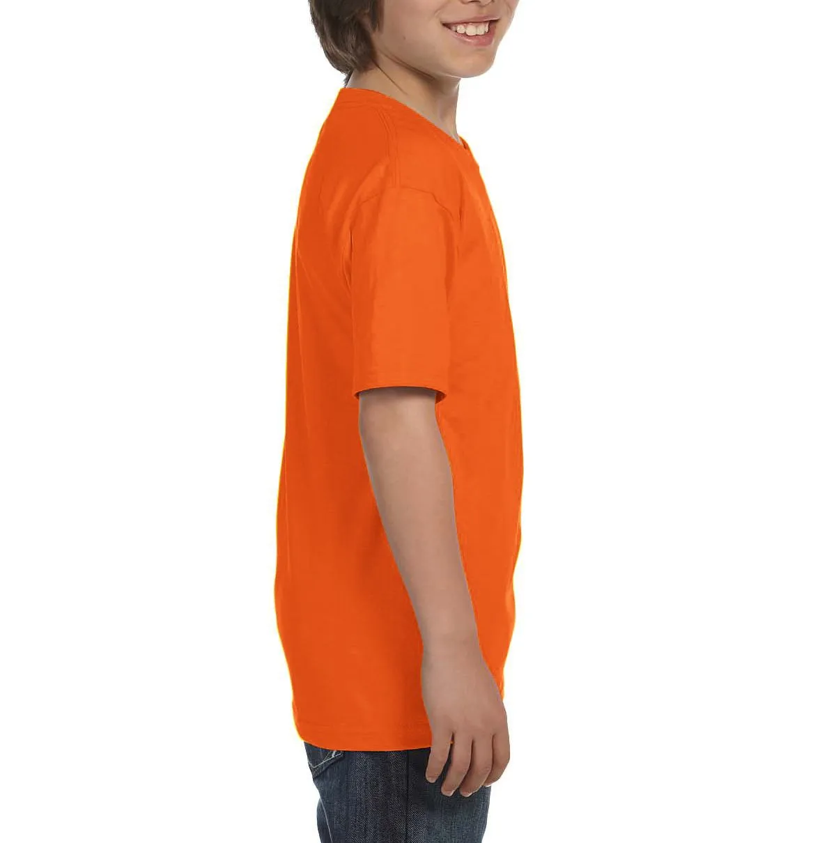 Youth Short Sleeve Crew Neck T-Shirt with Taped Neck and Shoulders