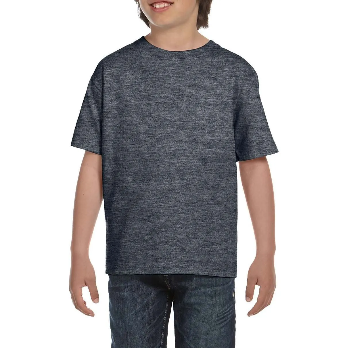 Youth Short Sleeve Crew Neck T-Shirt with Taped Neck and Shoulders