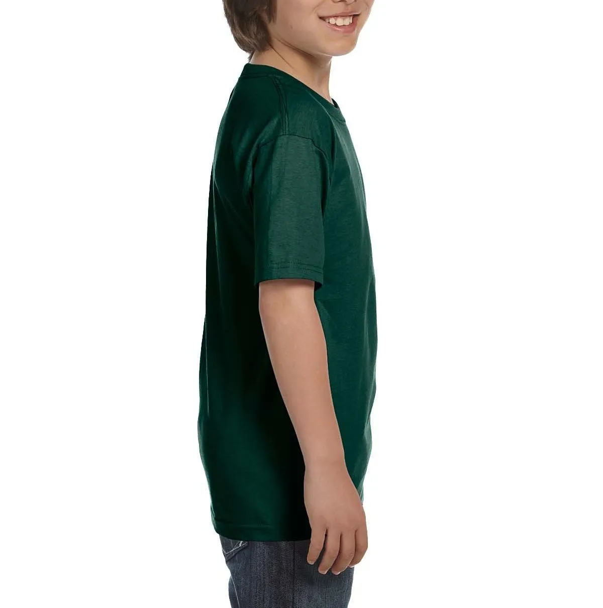 Youth Short Sleeve Crew Neck T-Shirt with Taped Neck and Shoulders