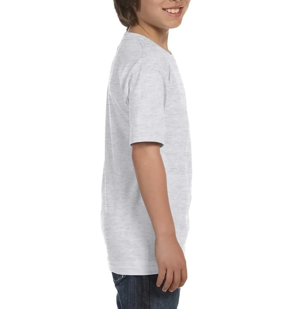 Youth Short Sleeve Crew Neck T-Shirt with Taped Neck and Shoulders