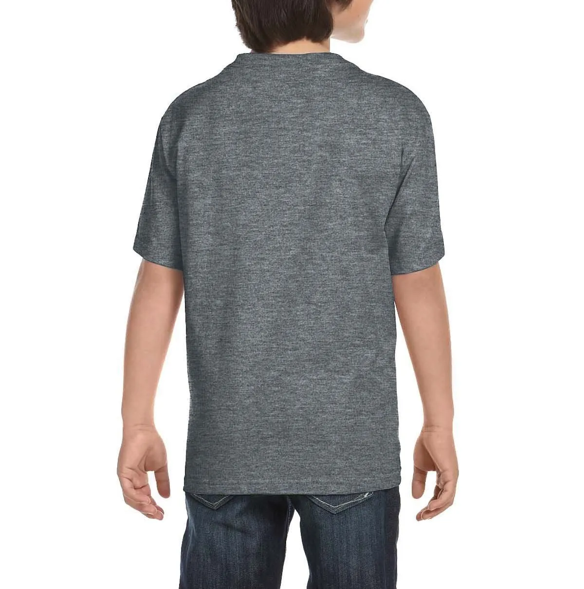 Youth Short Sleeve Crew Neck T-Shirt with Taped Neck and Shoulders