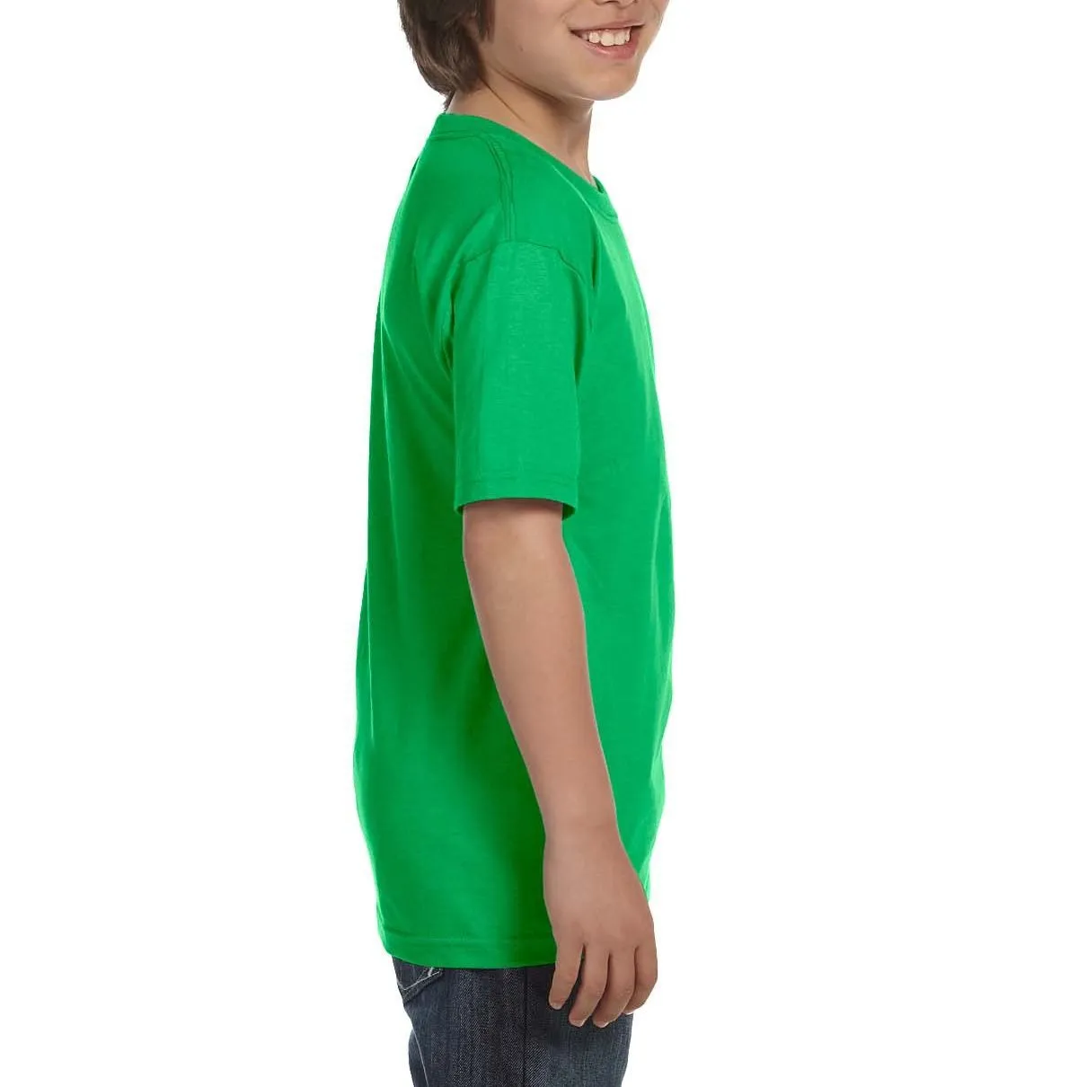Youth Short Sleeve Crew Neck T-Shirt with Taped Neck and Shoulders