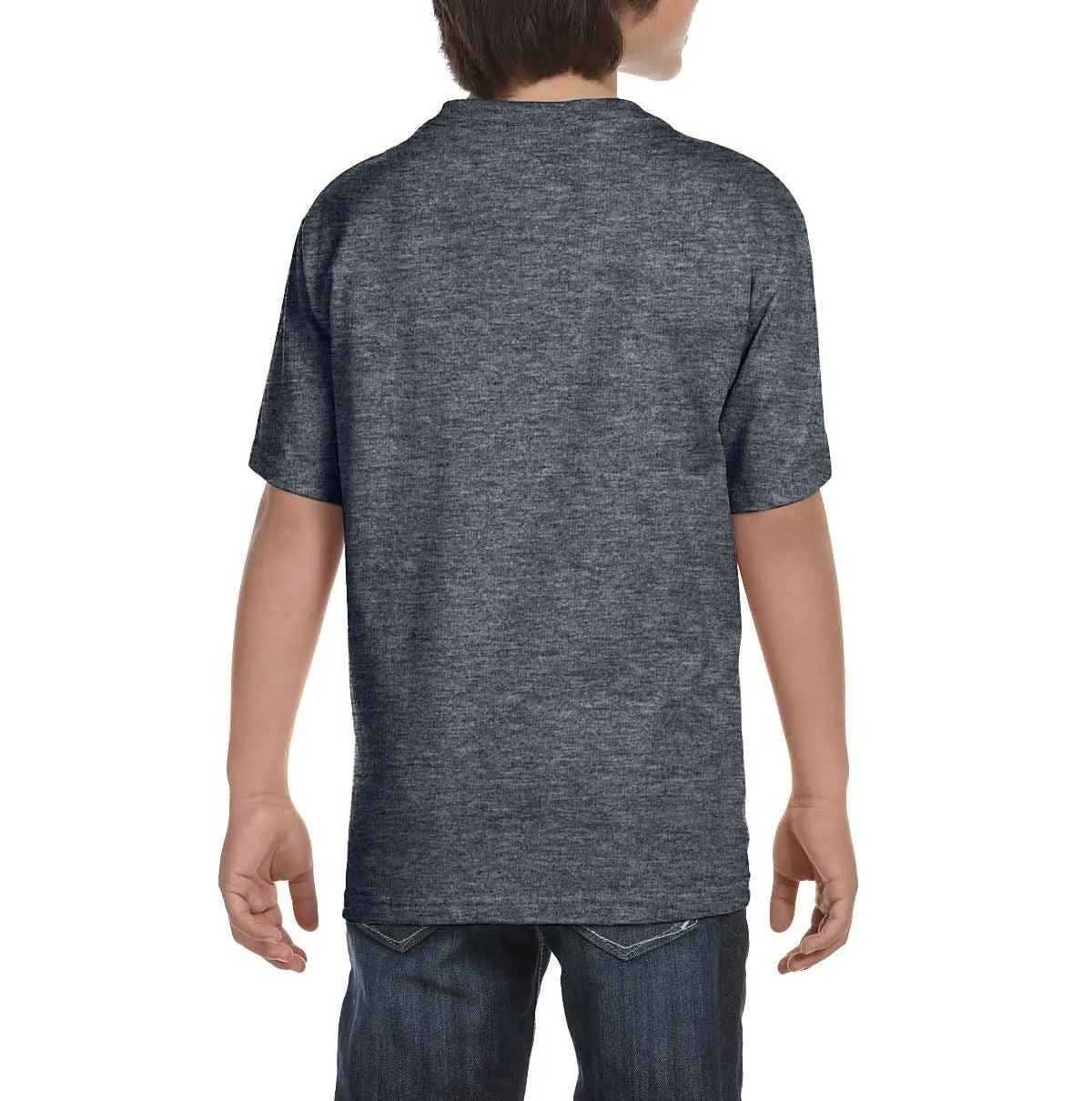 Youth Short Sleeve Crew Neck T-Shirt with Taped Neck and Shoulders