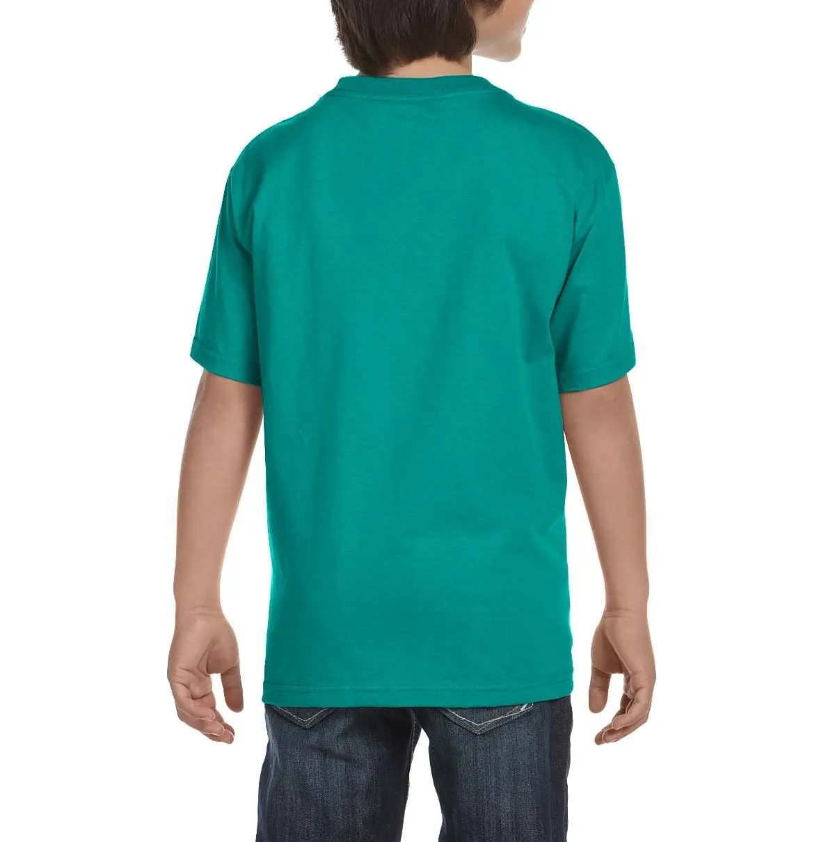 Youth Short Sleeve Crew Neck T-Shirt with Taped Neck and Shoulders