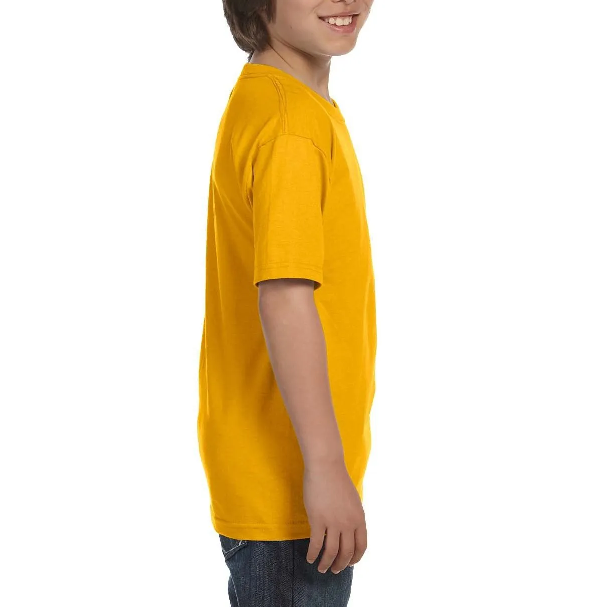Youth Short Sleeve Crew Neck T-Shirt with Taped Neck and Shoulders