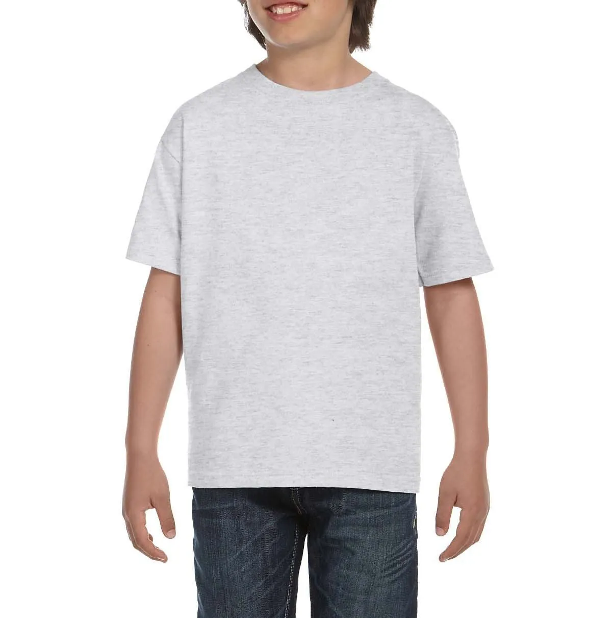 Youth Short Sleeve Crew Neck T-Shirt with Taped Neck and Shoulders
