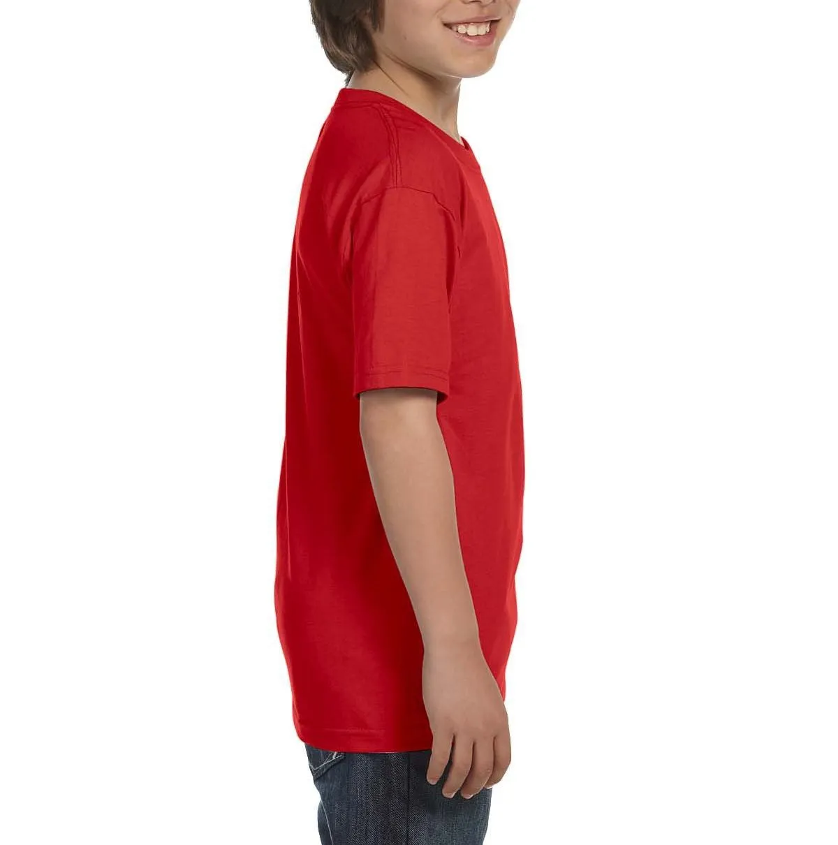 Youth Short Sleeve Crew Neck T-Shirt with Taped Neck and Shoulders