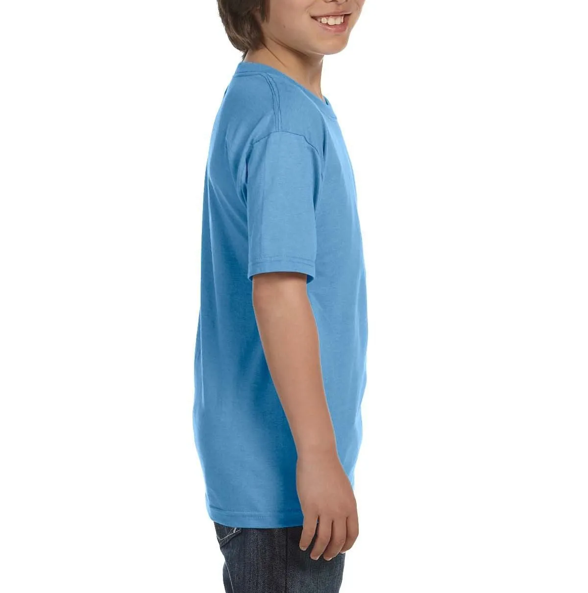 Youth Short Sleeve Crew Neck T-Shirt with Taped Neck and Shoulders