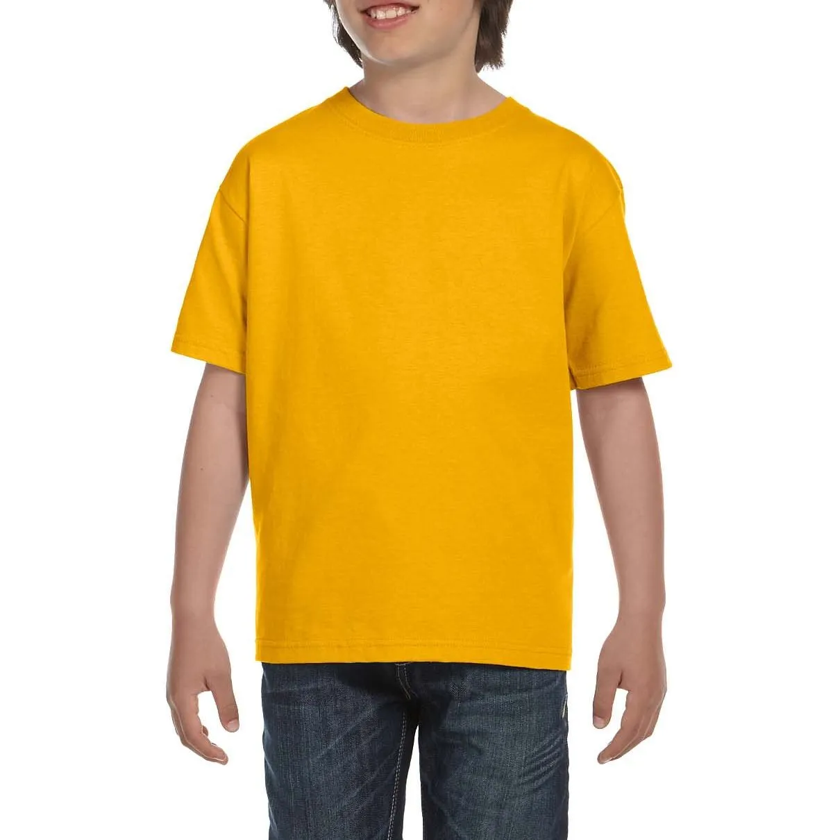Youth Short Sleeve Crew Neck T-Shirt with Taped Neck and Shoulders