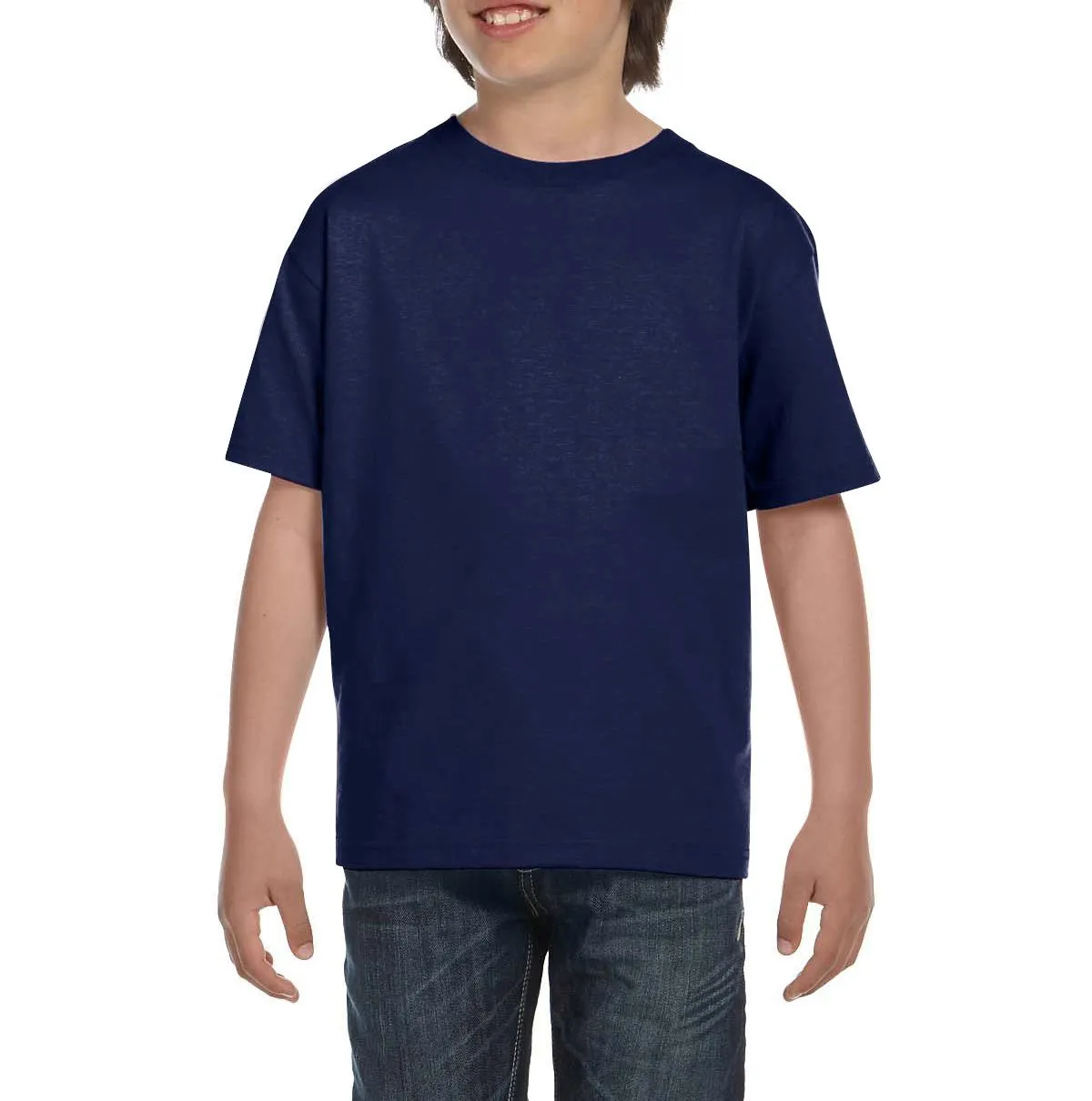 Youth Short Sleeve Crew Neck T-Shirt with Taped Neck and Shoulders