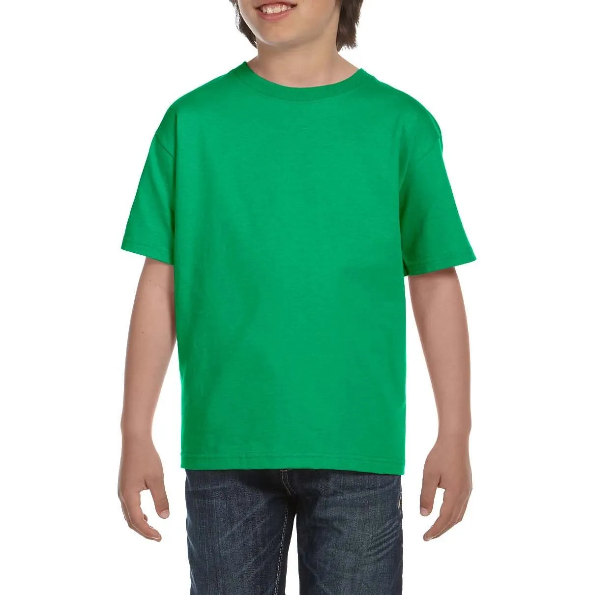 Youth Short Sleeve Crew Neck T-Shirt with Taped Neck and Shoulders