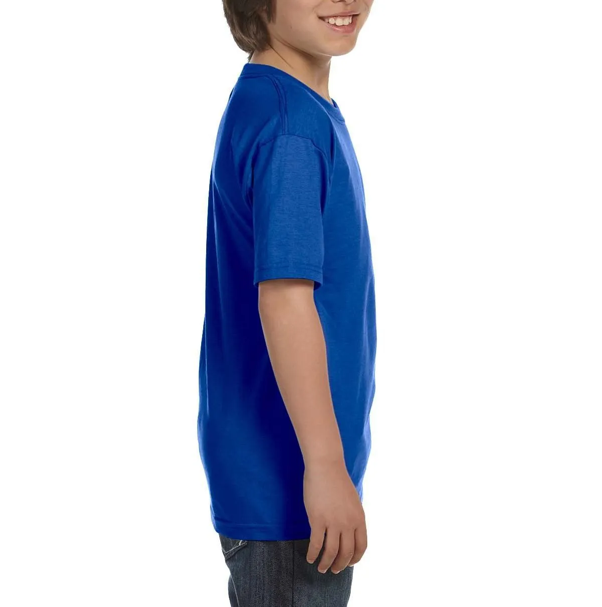 Youth Short Sleeve Crew Neck T-Shirt with Taped Neck and Shoulders