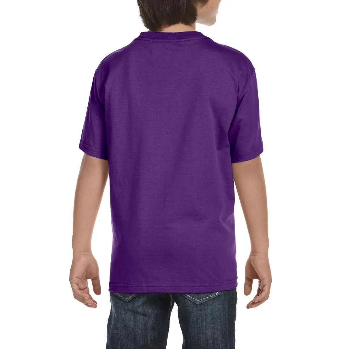 Youth Short Sleeve Crew Neck T-Shirt with Taped Neck and Shoulders