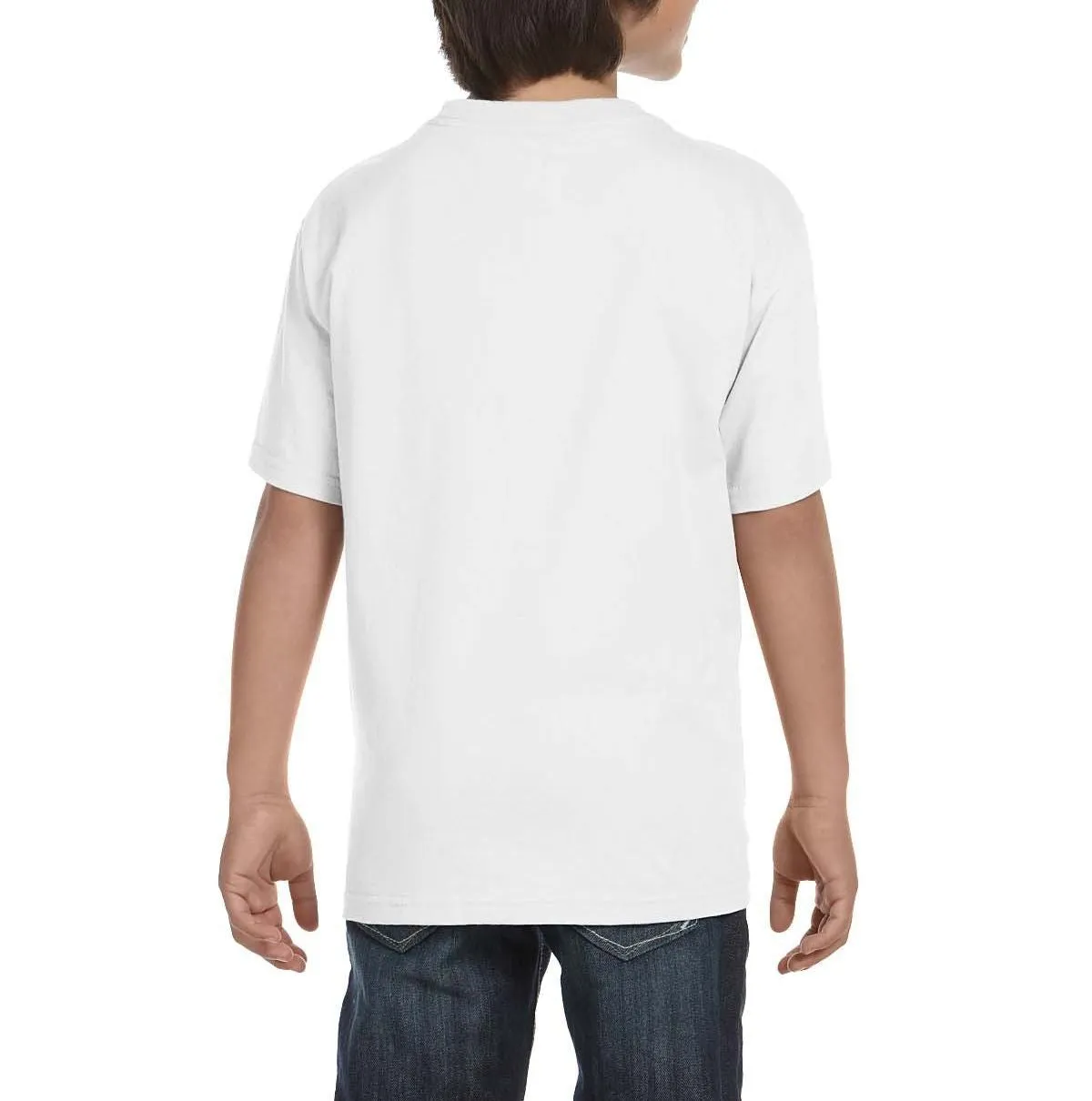 Youth Short Sleeve Crew Neck T-Shirt with Taped Neck and Shoulders