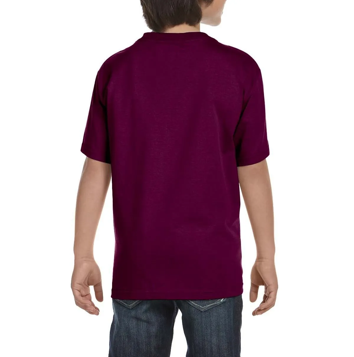 Youth Short Sleeve Crew Neck T-Shirt with Taped Neck and Shoulders
