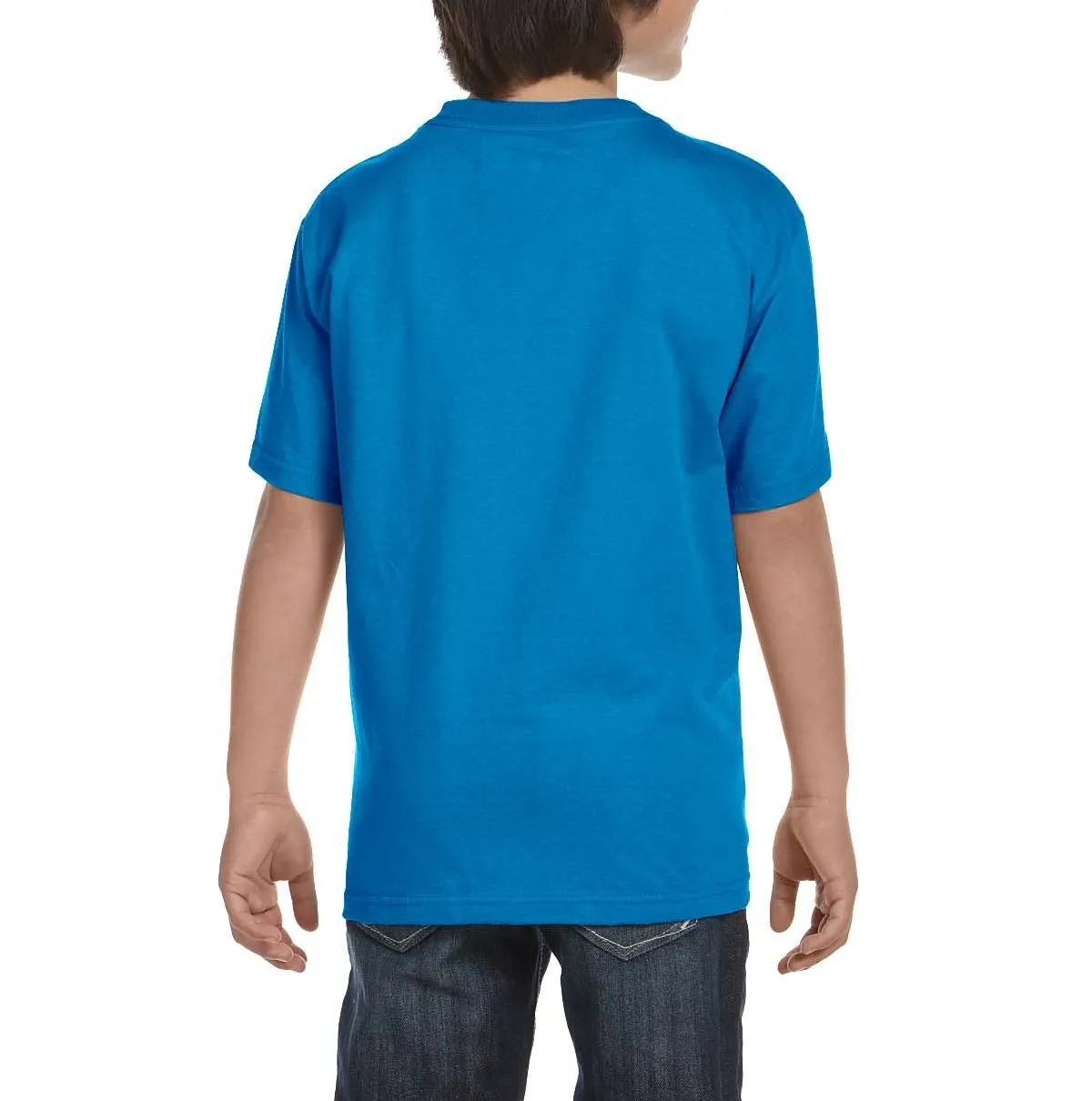Youth Short Sleeve Crew Neck T-Shirt with Taped Neck and Shoulders