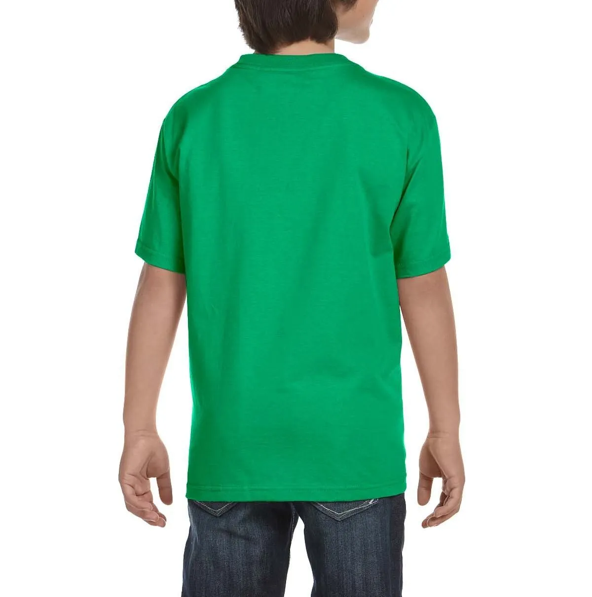 Youth Short Sleeve Crew Neck T-Shirt with Taped Neck and Shoulders