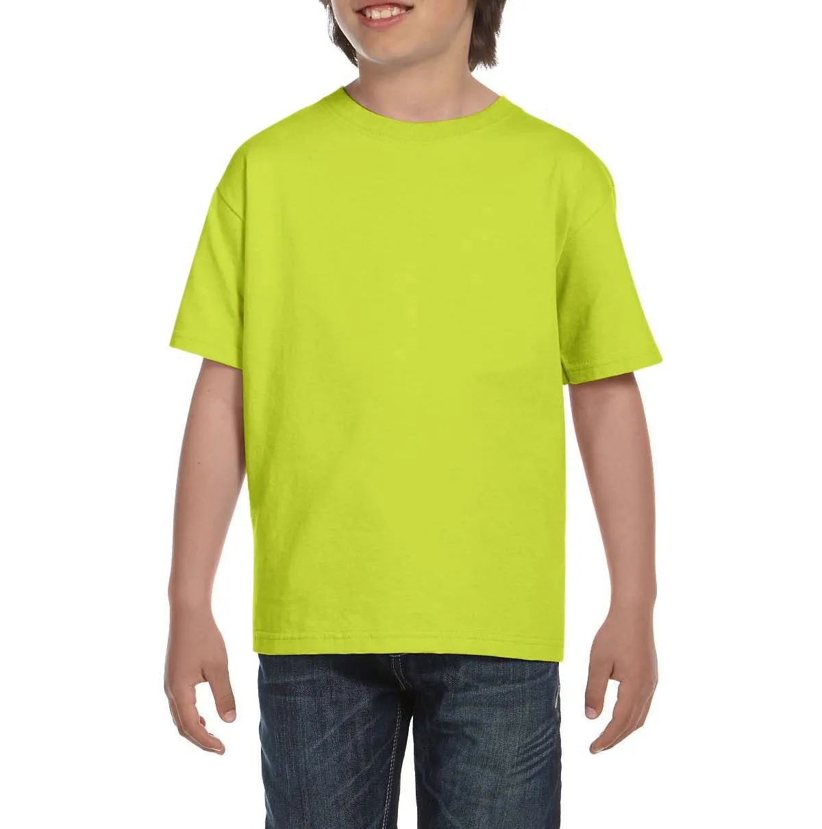 Youth Short Sleeve Crew Neck T-Shirt with Taped Neck and Shoulders