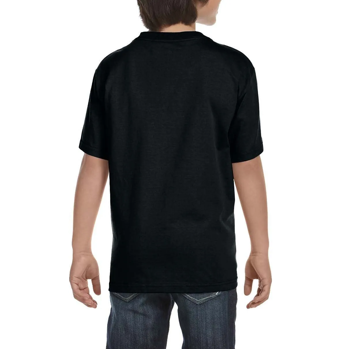 Youth Short Sleeve Crew Neck T-Shirt with Taped Neck and Shoulders