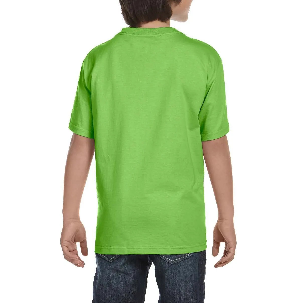 Youth Short Sleeve Crew Neck T-Shirt with Taped Neck and Shoulders