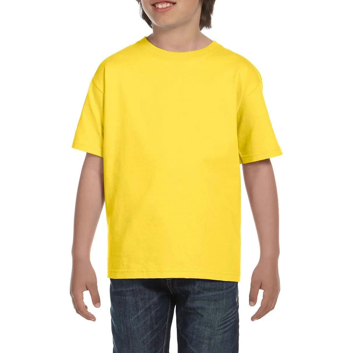 Youth Short Sleeve Crew Neck T-Shirt with Taped Neck and Shoulders