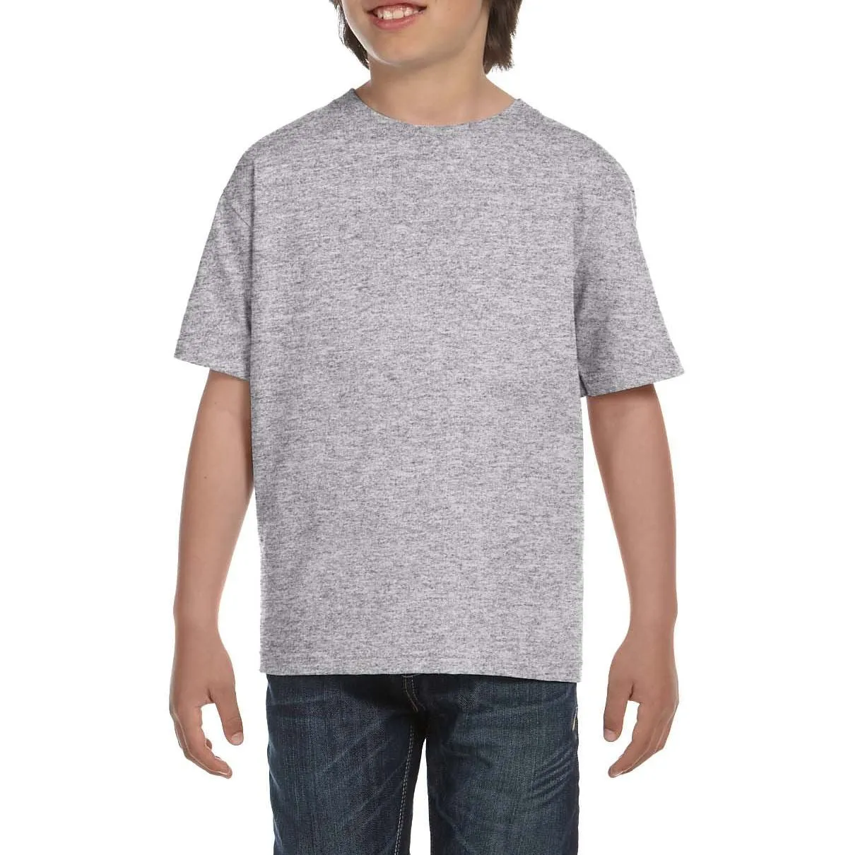 Youth Short Sleeve Crew Neck T-Shirt with Taped Neck and Shoulders