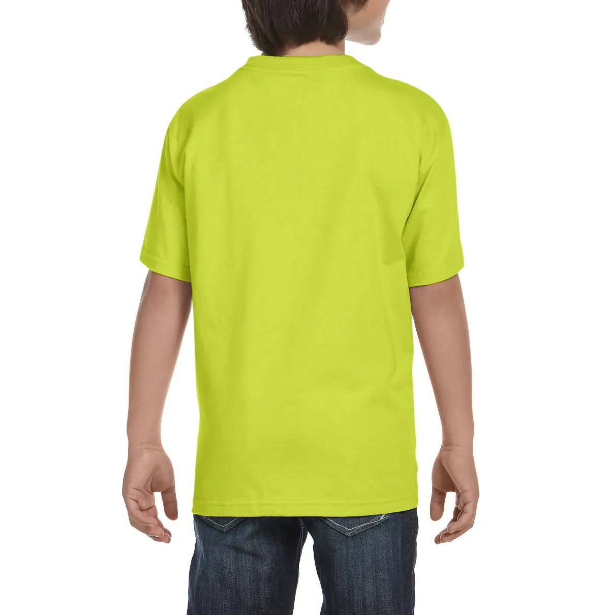 Youth Short Sleeve Crew Neck T-Shirt with Taped Neck and Shoulders