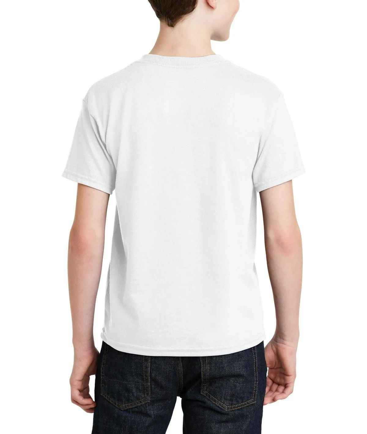 Youth Short Sleeve Crew Neck T-Shirt with Taped Neck and Shoulders