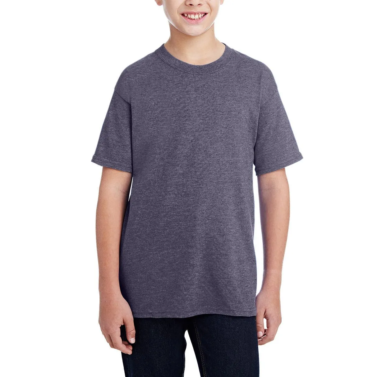 Youth Short Sleeve Crew Neck T-Shirt with Taped Neck and Shoulders