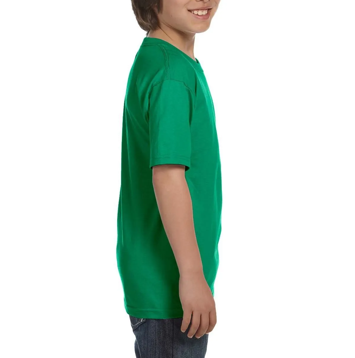 Youth Short Sleeve Crew Neck T-Shirt with Taped Neck and Shoulders