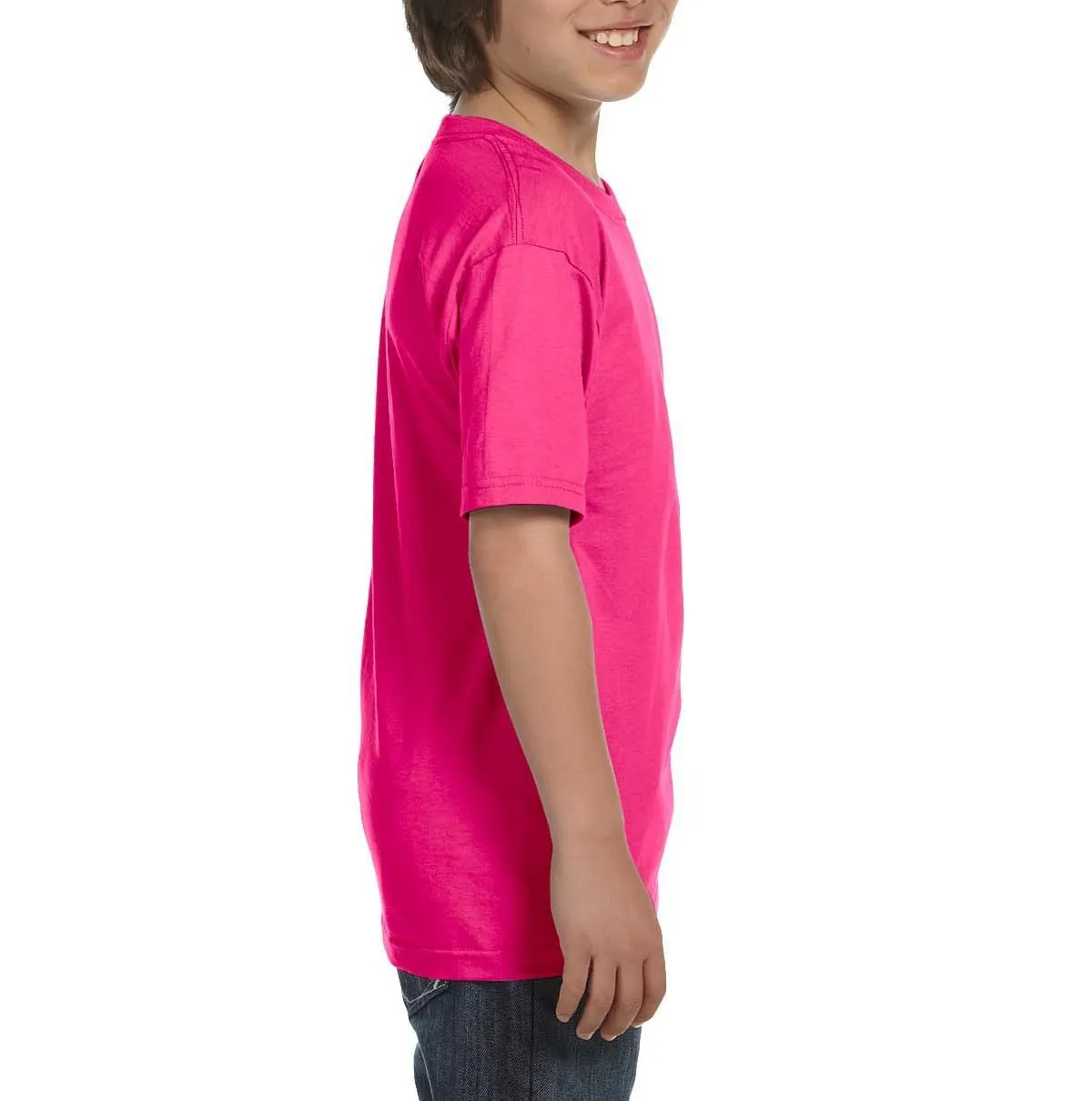 Youth Short Sleeve Crew Neck T-Shirt with Taped Neck and Shoulders