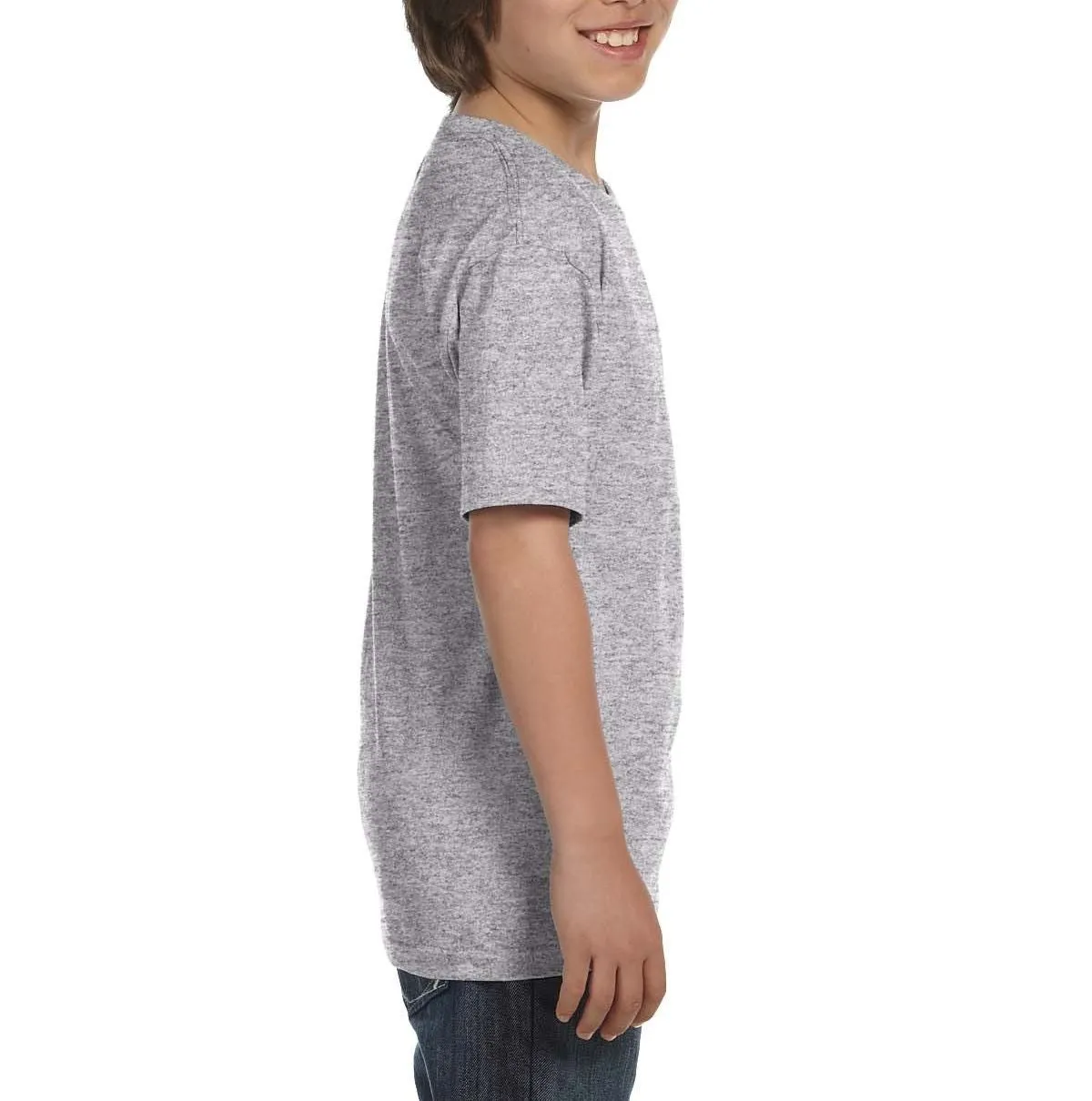 Youth Short Sleeve Crew Neck T-Shirt with Taped Neck and Shoulders