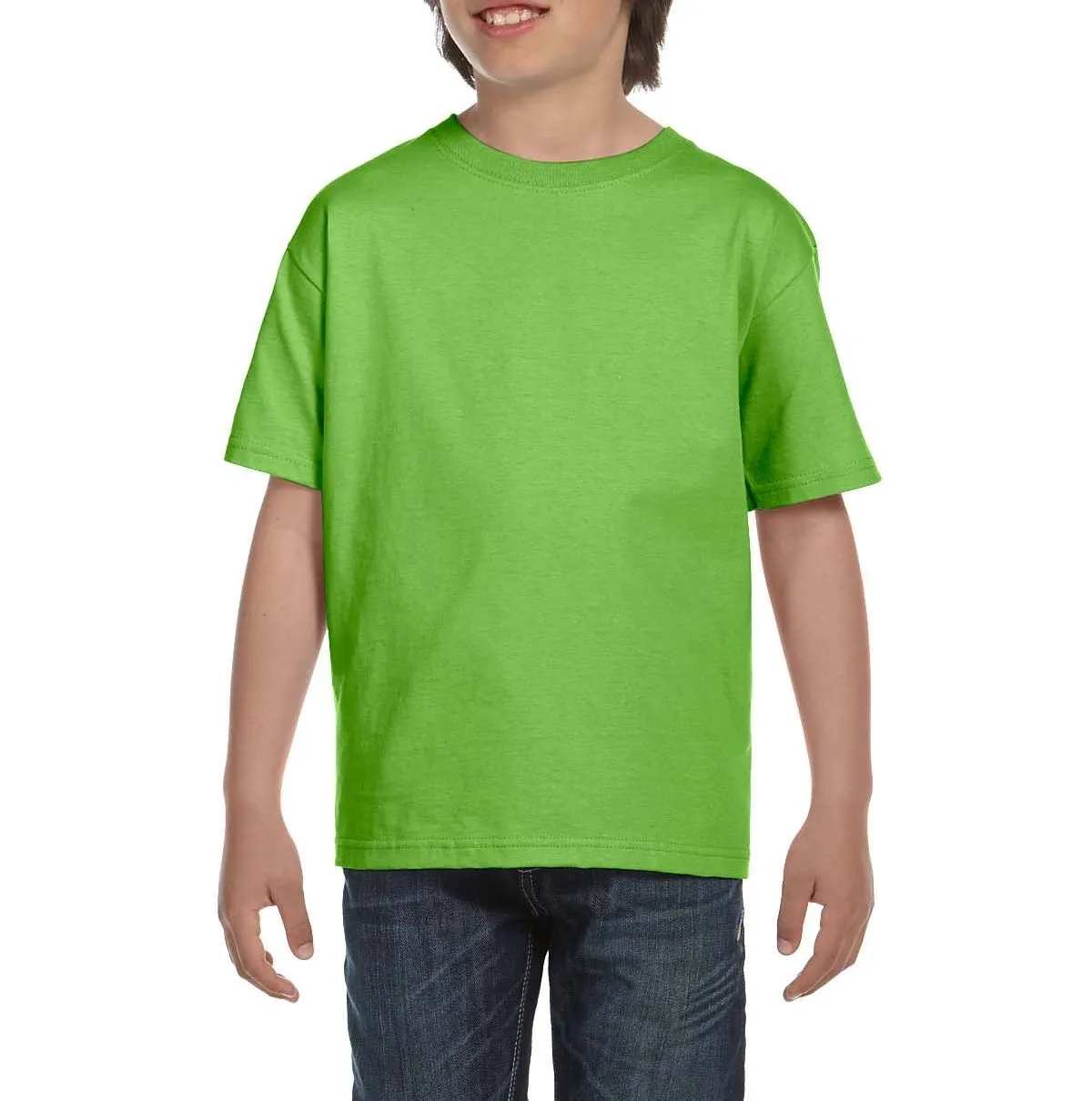 Youth Short Sleeve Crew Neck T-Shirt with Taped Neck and Shoulders