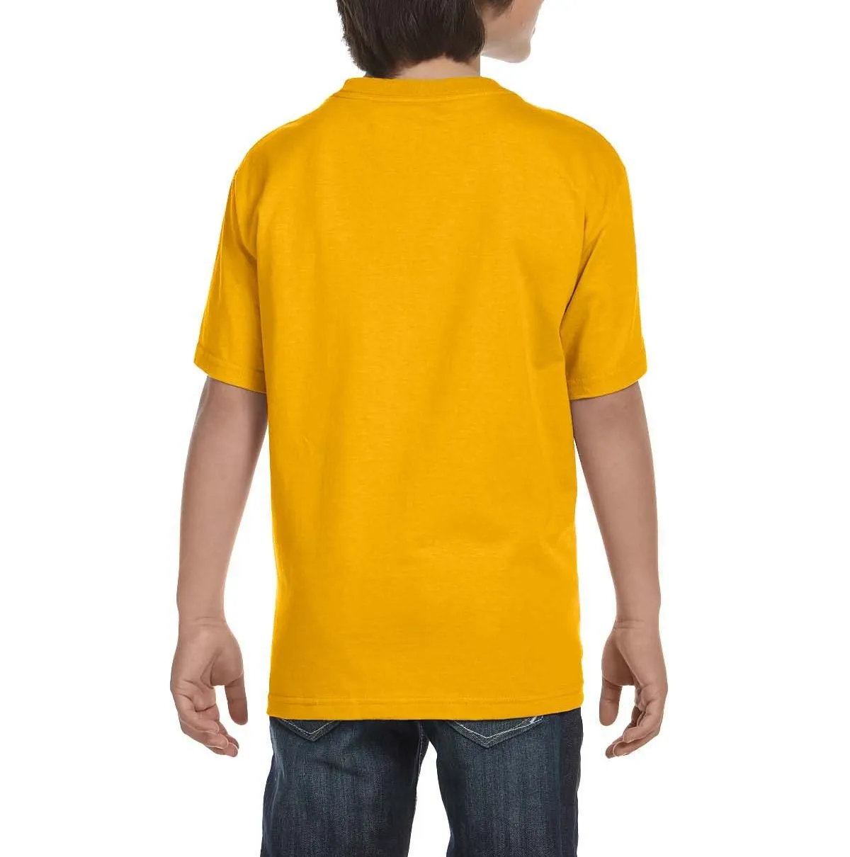 Youth Short Sleeve Crew Neck T-Shirt with Taped Neck and Shoulders