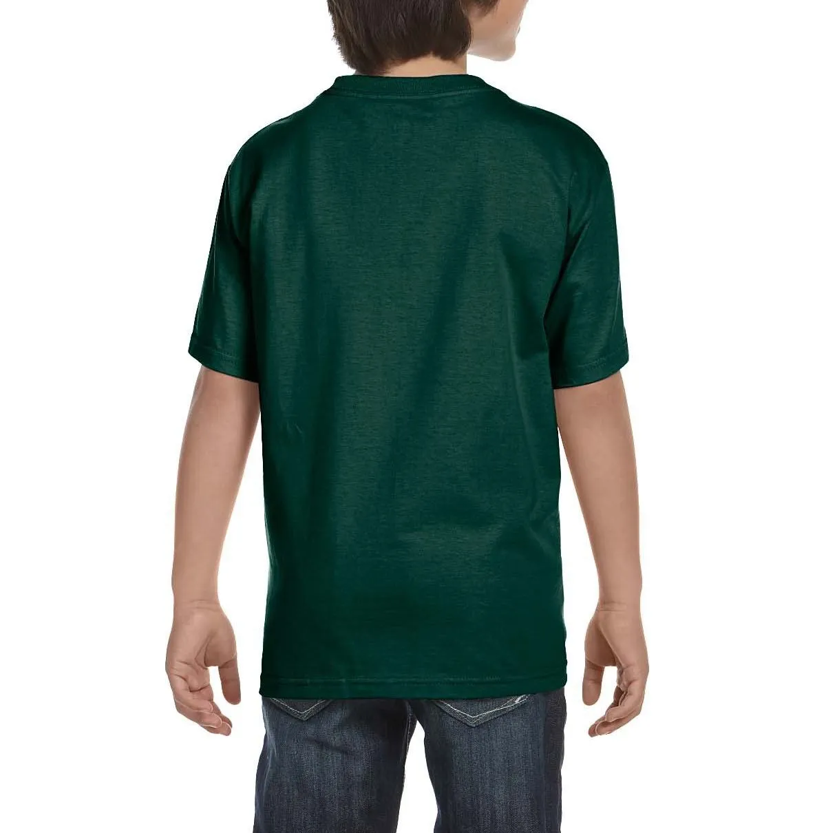 Youth Short Sleeve Crew Neck T-Shirt with Taped Neck and Shoulders