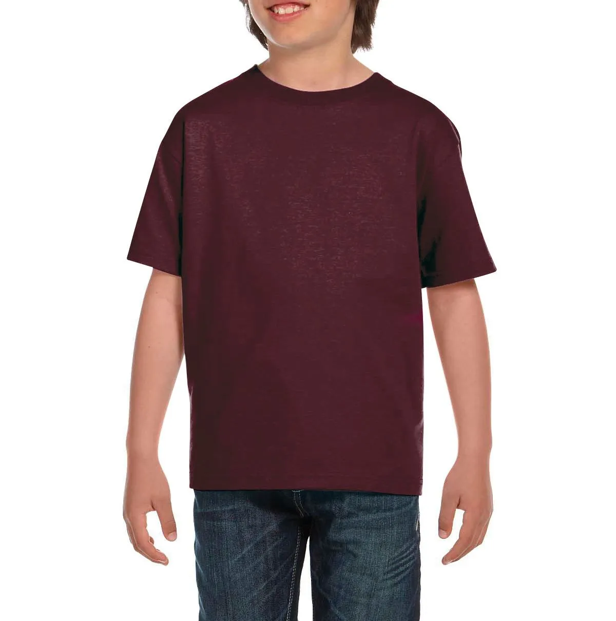 Youth Short Sleeve Crew Neck T-Shirt with Taped Neck and Shoulders