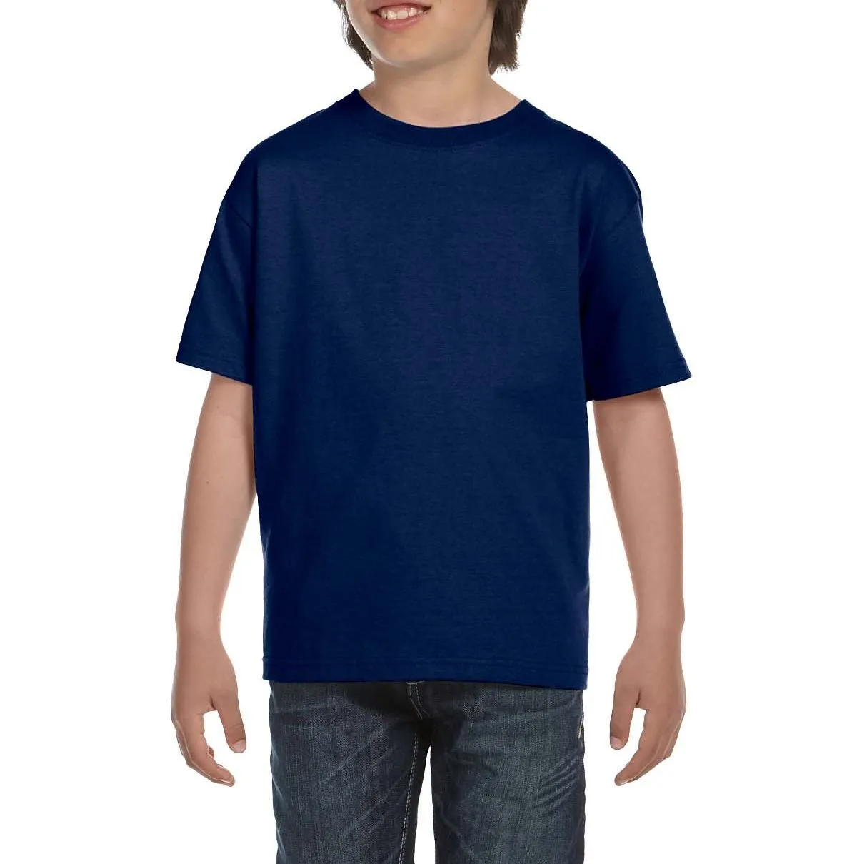 Youth Short Sleeve Crew Neck T-Shirt with Taped Neck and Shoulders